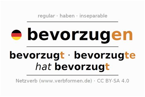 bevorzugen englisch|German